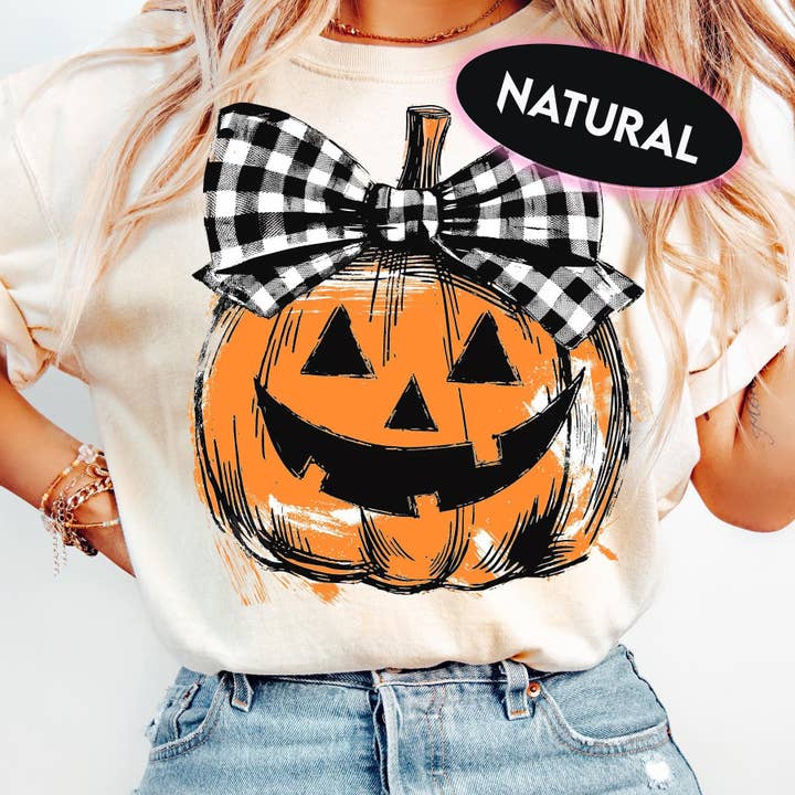 Preppy Retro Fall Pumpkin Shirt, Halloween Pumpkin Sweater for wholesale by NVC Ecommerce LLC