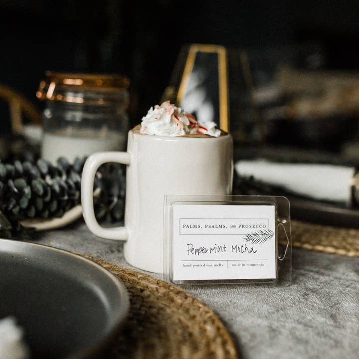 Palms, Psalms, & Prosecco - Wholesale Wax melt - Peppermint Mocha Wax Melts3