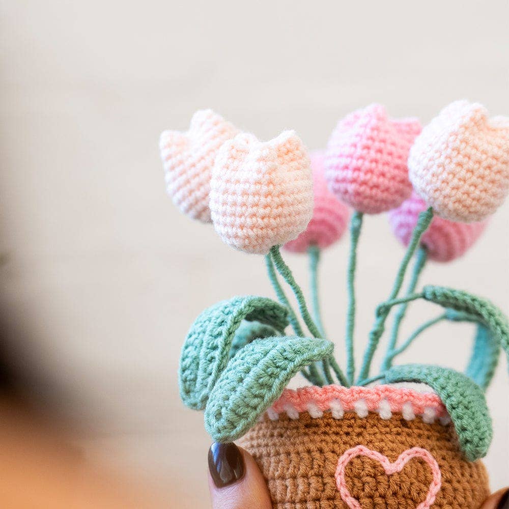 Craft Club - Wholesale DIY Craft Kit - Tulip Pot - Crochet Pot Plant Kit2