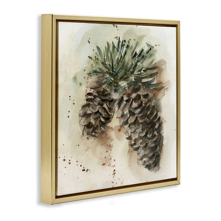 Stupell Industries - Wholesale Wall Sign - Pine Cone Watercolor - Framed Wall Art16