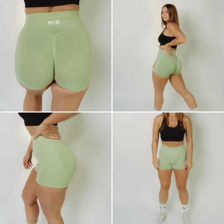 MYB Apparel - Wholesale Athletic Shorts - Women's - SYNERGY SCRUNCH SHORTS 4.5"13