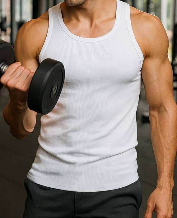 I-Wear Brands - Wholesale Tank Top - Men's - 12 Pack Men's 100% Cotton Ribbed Tank Top A-Shirt Undershirt3