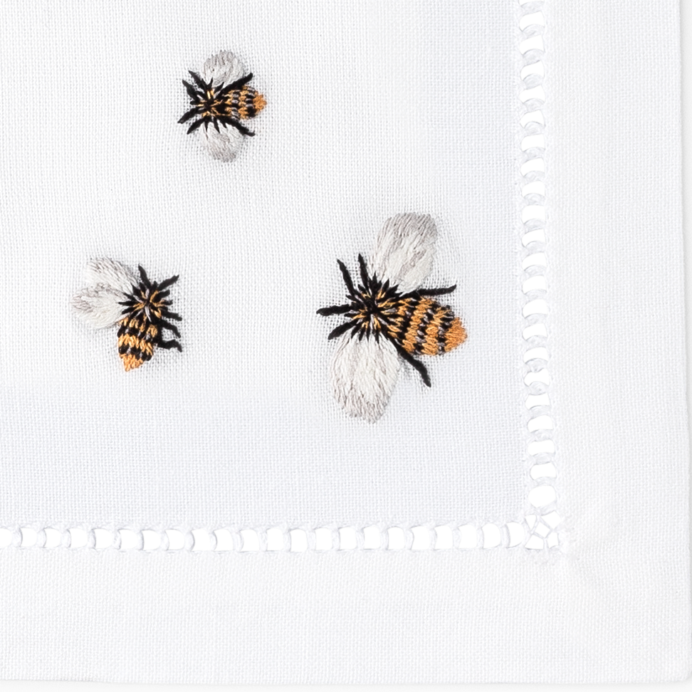 Henry Handwork – wholesale Dinner & cloth napkin – Bees Cocktail Napkins | Set of 41