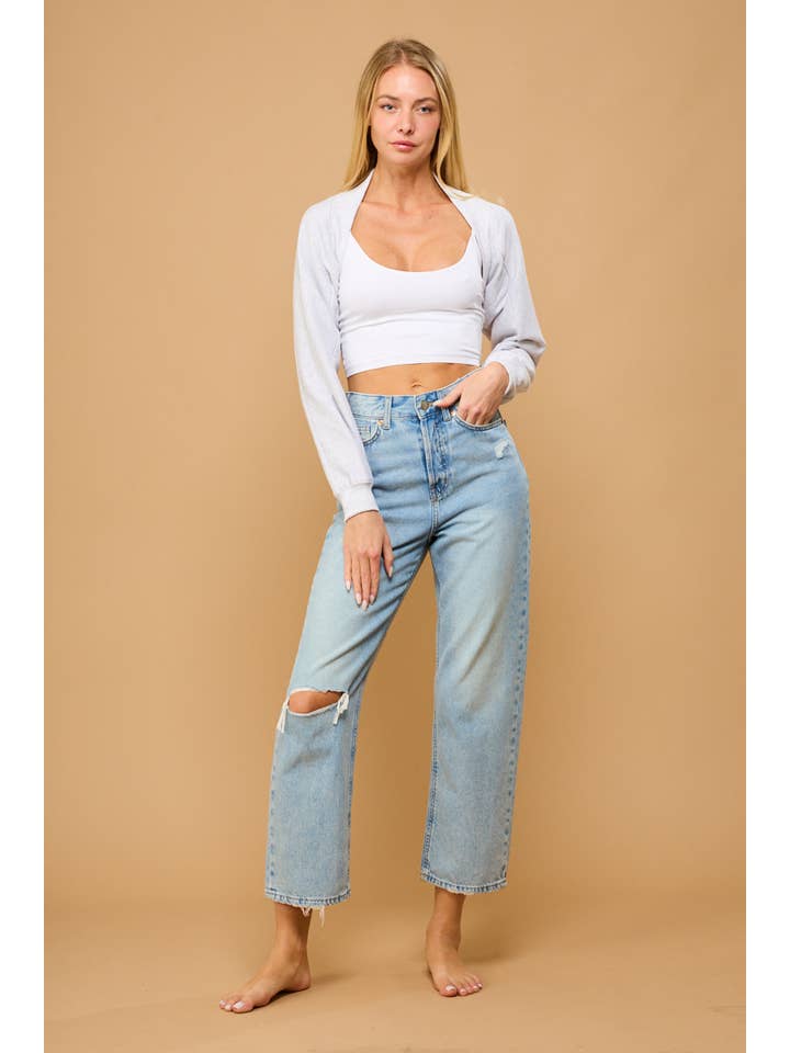 ANWND – Großhandel Strickoberteil – Damen – 10020 - ACHSELTUCH AUS FLEECE MIT WEITEN ÄRMELN3