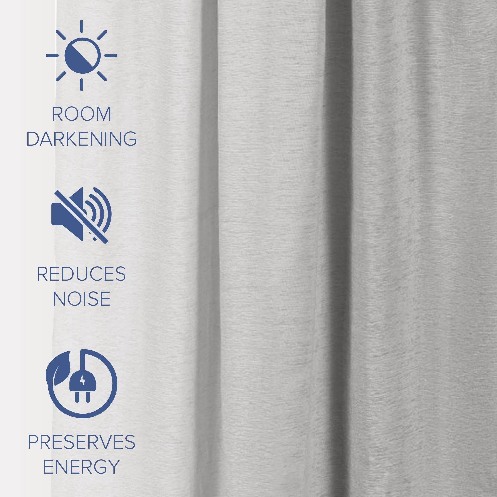 Awesome Home - Wholesale Curtain - Chenille Room Darkening Back Tab Curtain, 1 Panel, 52"x96"45