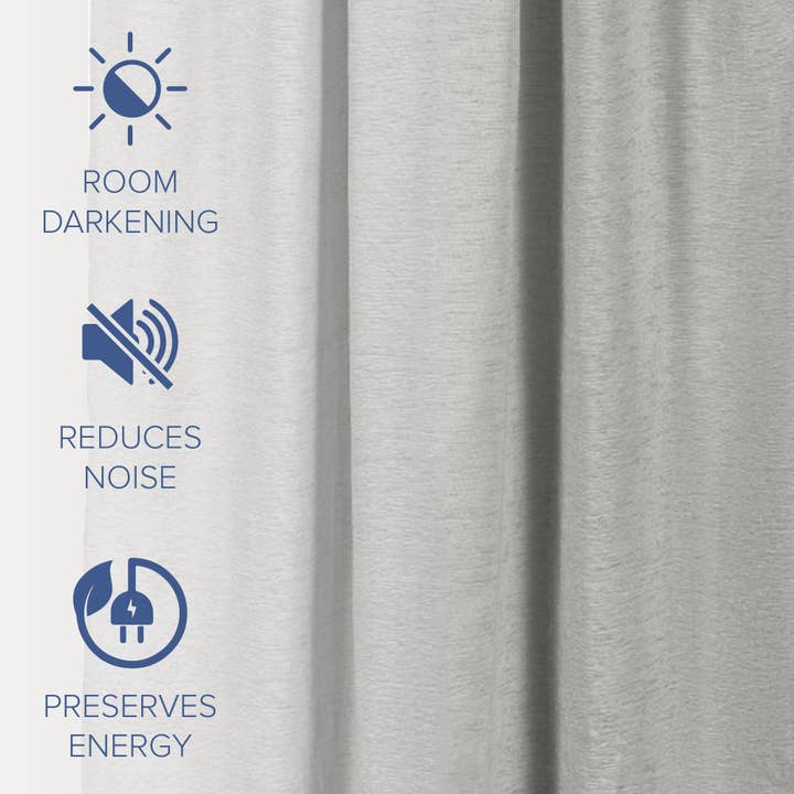 Awesome Home - Wholesale Curtain - Chenille Room Darkening Back Tab Curtain, 1 Panel, 52"x96"45