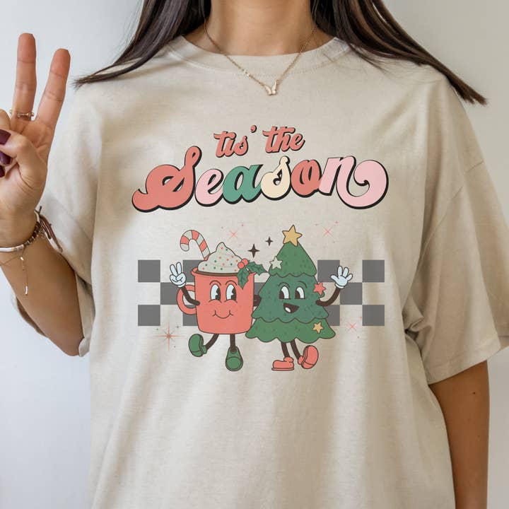 Retro Christmas Shirt for wholesale by Liffey Pop Designs