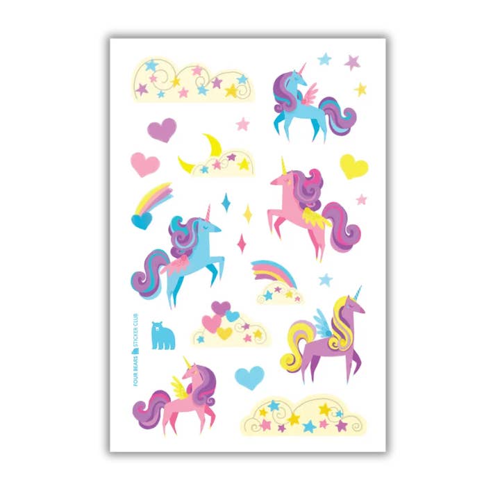 Voler à travers les nuages pour la vente par Four Bears Sticker Club