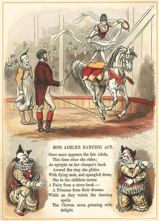 Found Image Press – wholesale Sticker – Sticker CI-154 Circus Visit Miss Adele Dances0