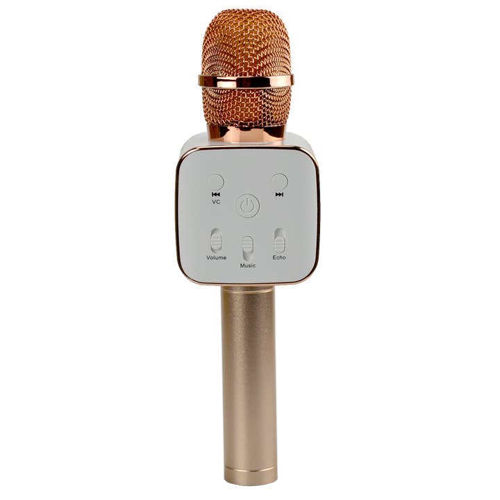 Trend Tech Brands - Wholesale Speakers - Sing A long Pro 3 Karaoke Bluetooth Microphone - Rose Gold