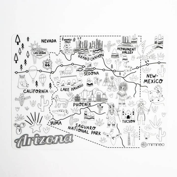 Miminoo - Wholesale Coloring Mat - Kids & Baby - Silicone Reusable Coloring Mat & Markers Set - Arizona7