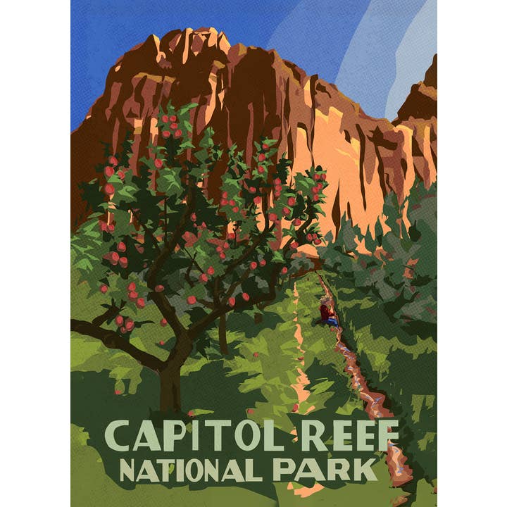 arteesian - Wholesale Postcard - "Capital Reef" Postcard By Laurel Hagen