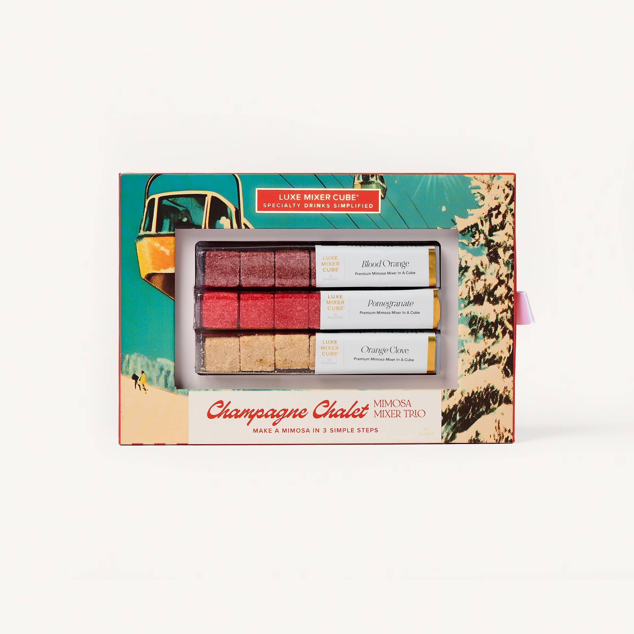 TEASPRESSA | LUXE Mixer Cube - Wholesale Cocktail Mix/Syrup - Champagne Mixer Cube Trio, Holiday/New Year’s Toast