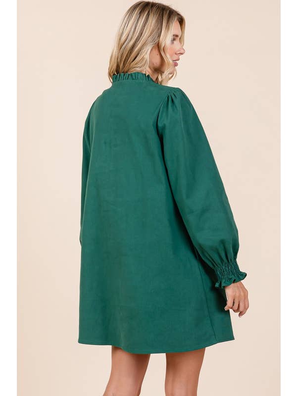 GeeGee x Lovelo - Wholesale Dress - Women's - Plus Smocked Shirt Mini Dress, MD50956PL.8