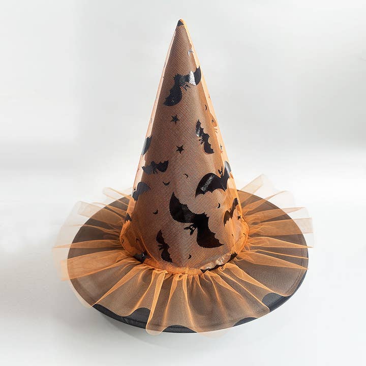 Little Trendy - Wholesale Party Hat/Crown - Halloween Glitter Mesh Witch Hat Party dress hat2