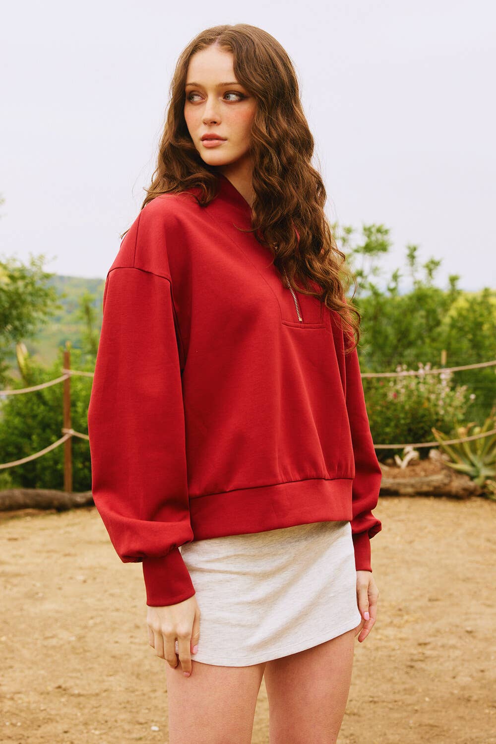 BUCKETLIST INC - Wholesale Sweatshirt - Women's - IT2154 Half Zip-up Scuba Sweatshirts67