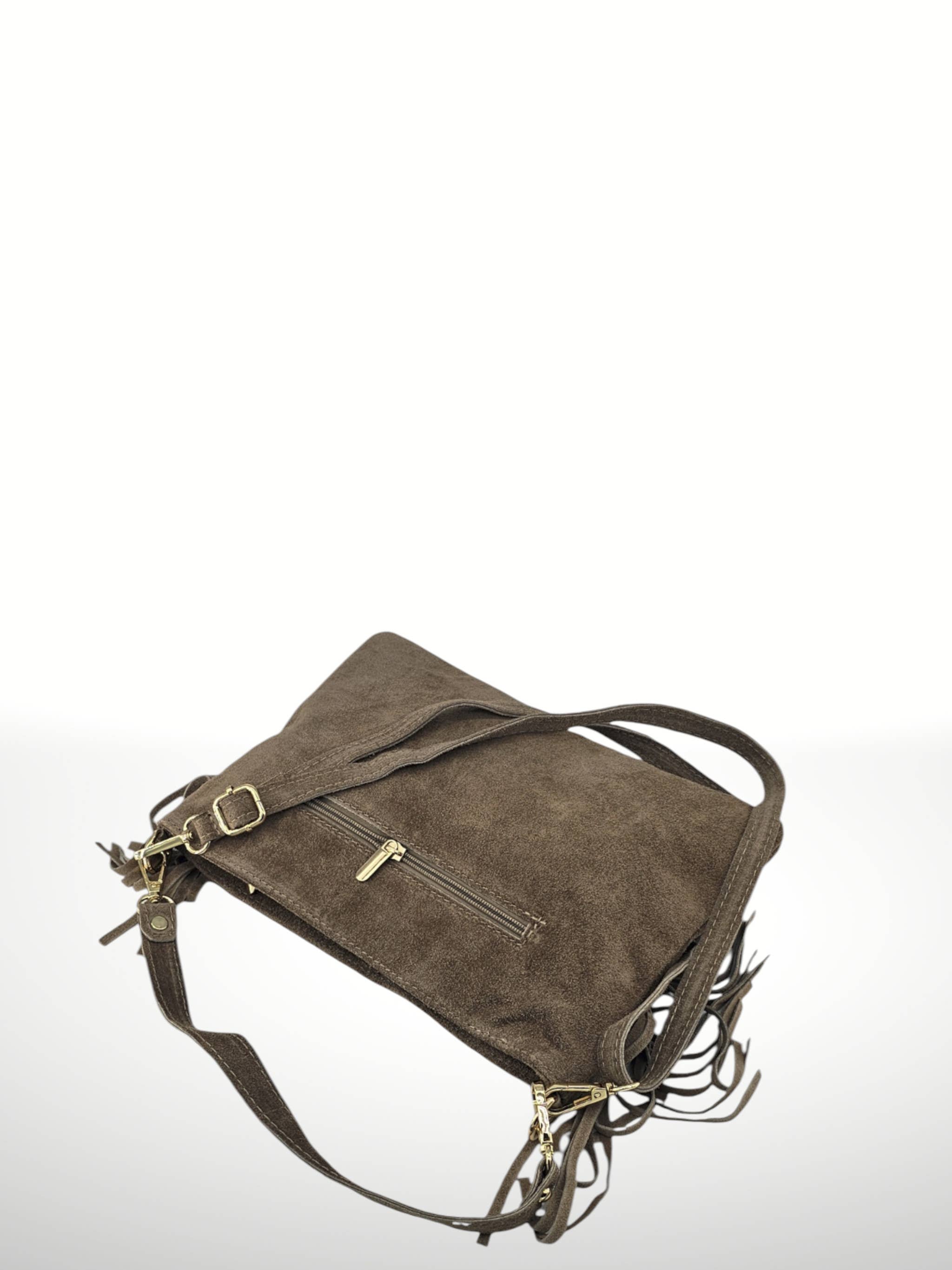 ITALIAN'S LEATHER - Wholesale Shoulder Bag - Women's - Morella suede leather shoulder bag 250825.10