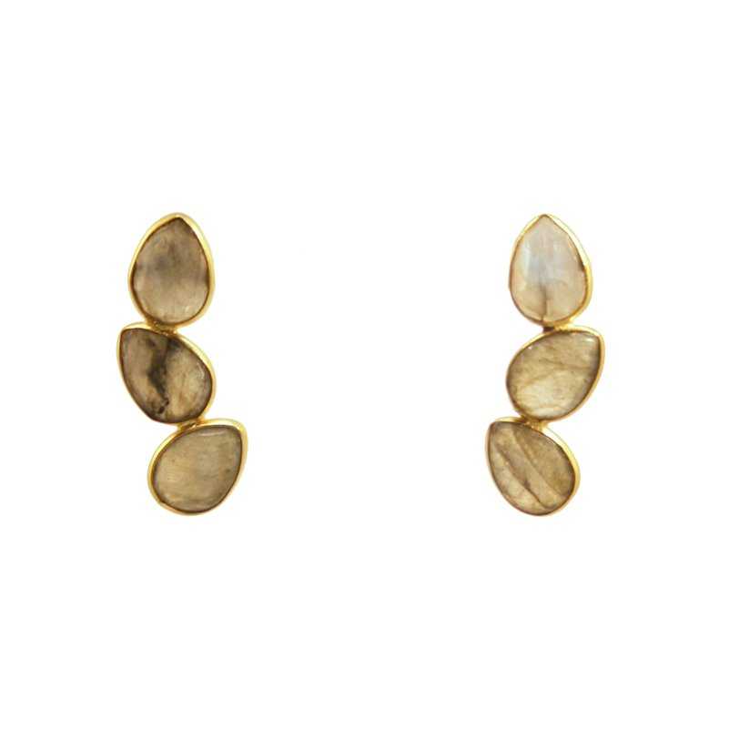 ACUS - Wholesale Hangende/ronde oorbellen - Judit Iconic Labradoriet Oorbellen