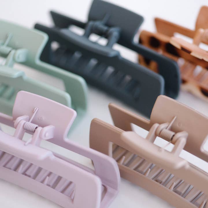 Matte Rectangle Claw Clip for wholesale by Hand Tied Extensions Co.