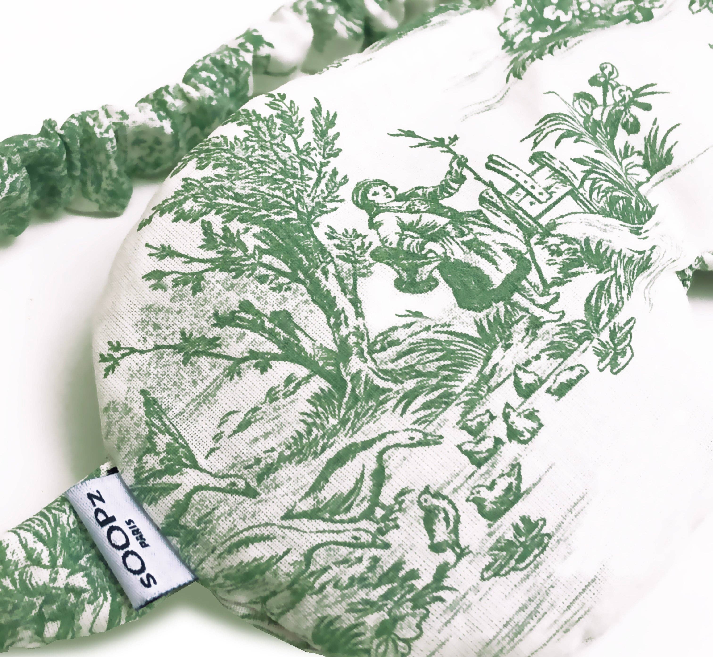 SOOPZ - Vendita all'ingrosso Maschera per dormire - Maschera occhi caldo/freddo con semi di lino e lavanda - Verde1