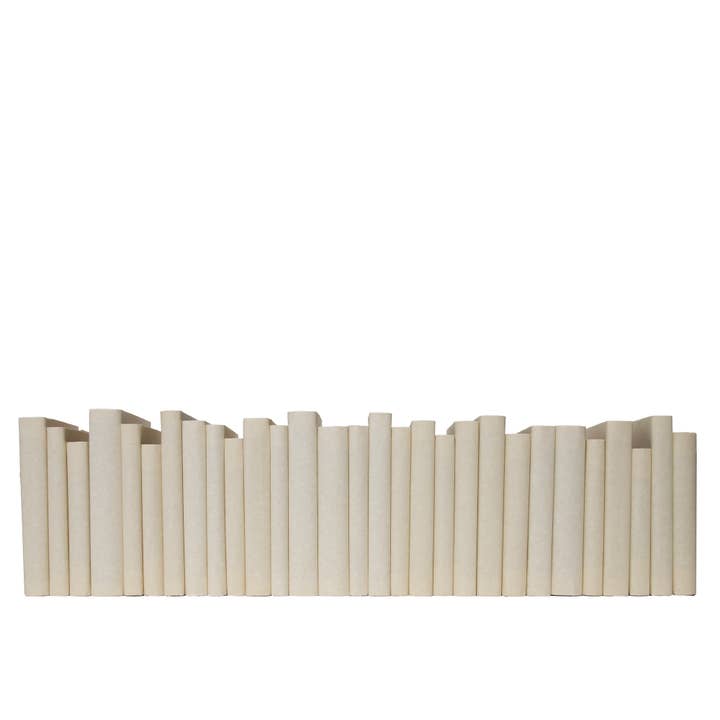 Decorative Beige Books By The Foot - Creamy Wrapped for wholesale by Booth & Williams