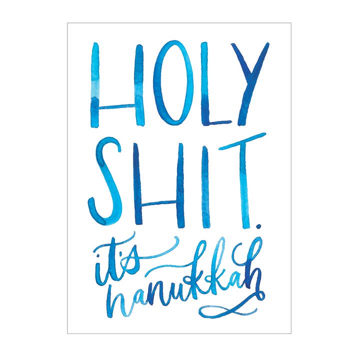 It's Hannukah greeting card for wholesale by Katie Elizabeth Lettering