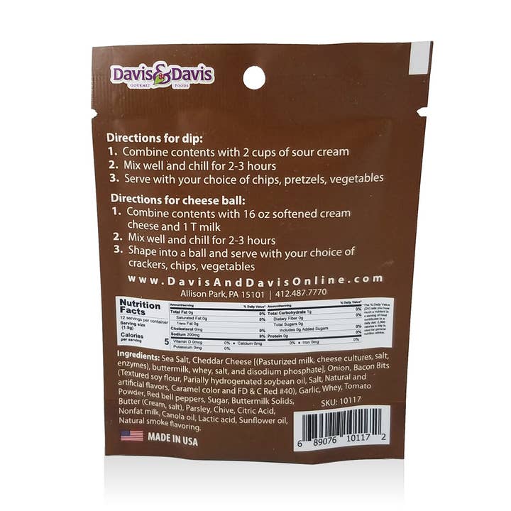 Davis & Davis Gourmet Foods - Wholesale Dip - Loaded Baked Potato