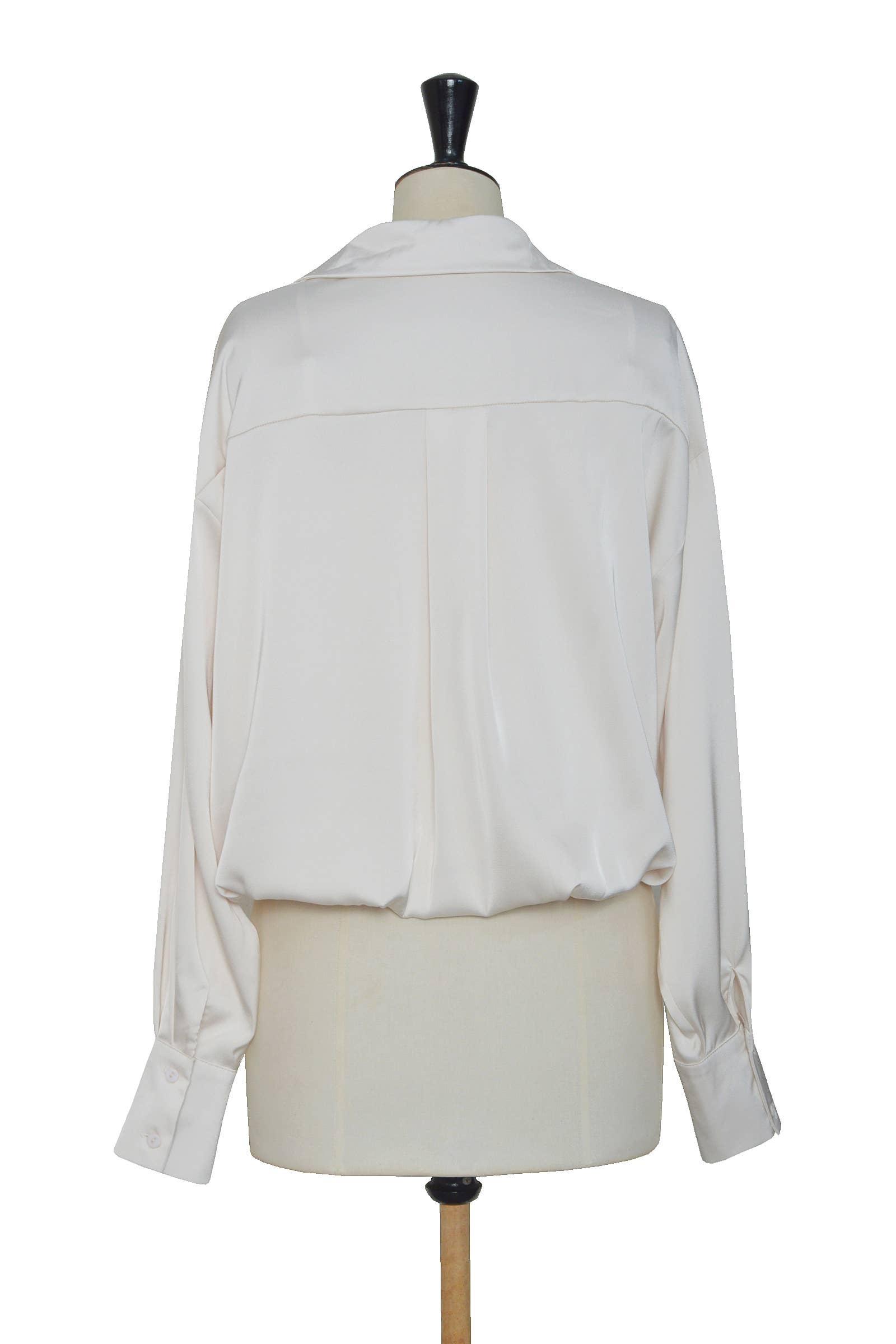 ELLI WHITE - Wholesale Blouse - Women's - Satin blouse with 2-in-1 effect and integrated lace camisole10