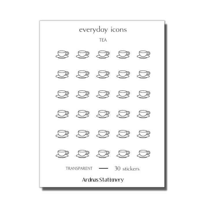 Tea | Mini Icon Sticker Sheet for wholesale by Ardnas Stationery