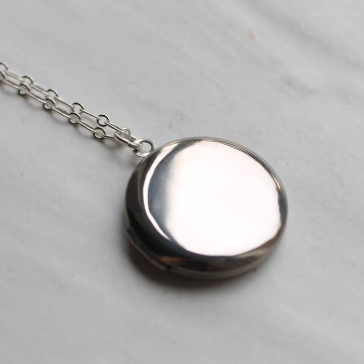Silk Purse, Sow's Ear - Wholesale Locket Necklace - Custom Engraved Round Silver Locket