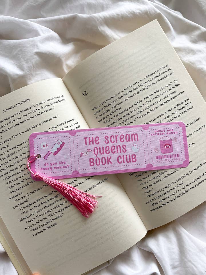 Scream Queens Buchclub Lesezeichen Ticket für den Großhandel von Fleurs on Sunday