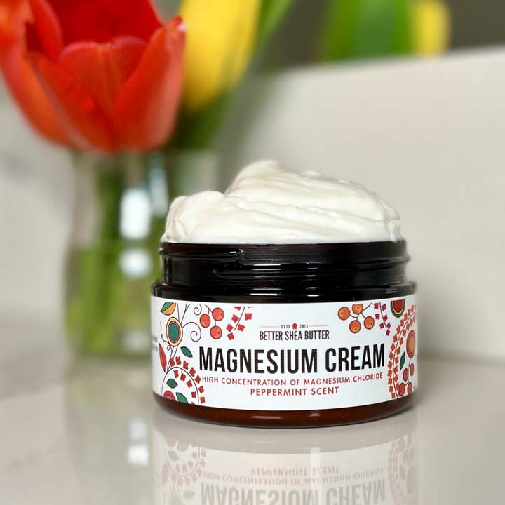 Better Shea Butter - Vente Crème/lotion pour le corps - Crème de Magnésium (Menthe Poivrée) pour le Sommeil et la Relaxation2