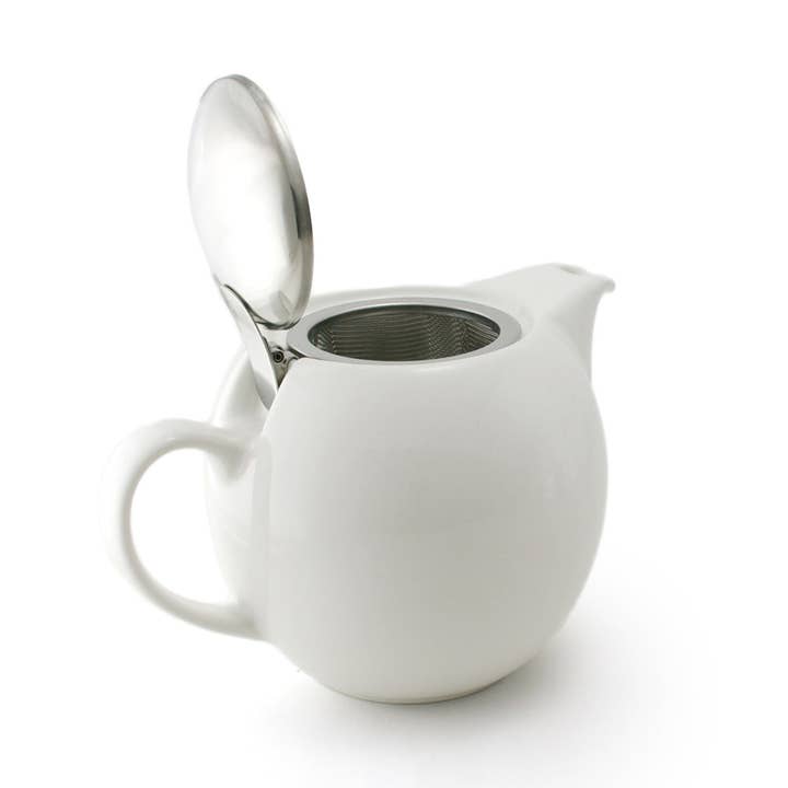 ZERO JAPAN USA - Wholesale Tea Pot - Bee House Round Ceramic Teapot 24oz - White