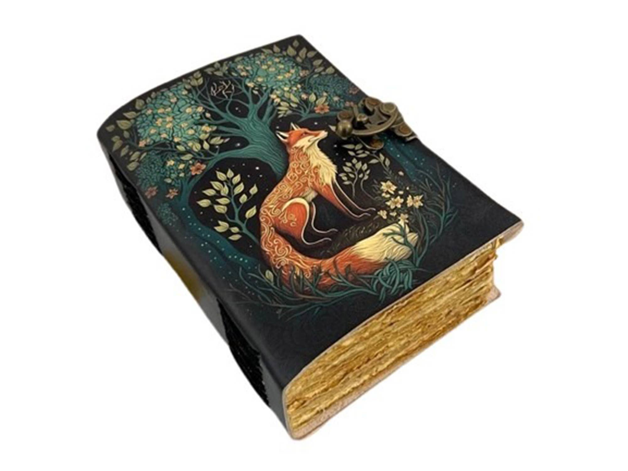 Billion Brothers – Engroshandel Dagbog – Vintage Fox Læder Keltisk Grimoire Rejsedagbog Notatbog2