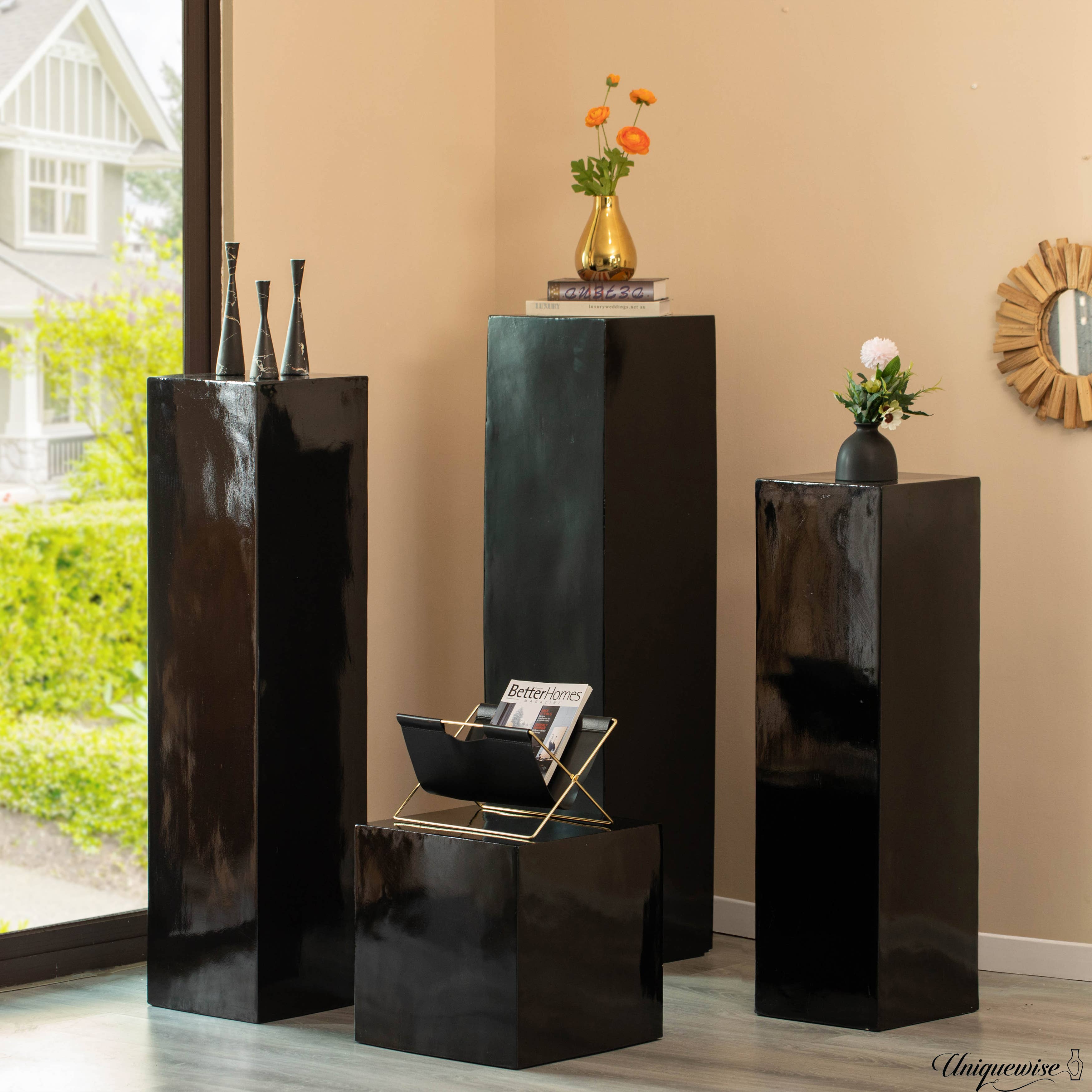 Quickway Imports – wholesale Krukstativ – Blomstativ i kubform, piedestal för blomdisplay2