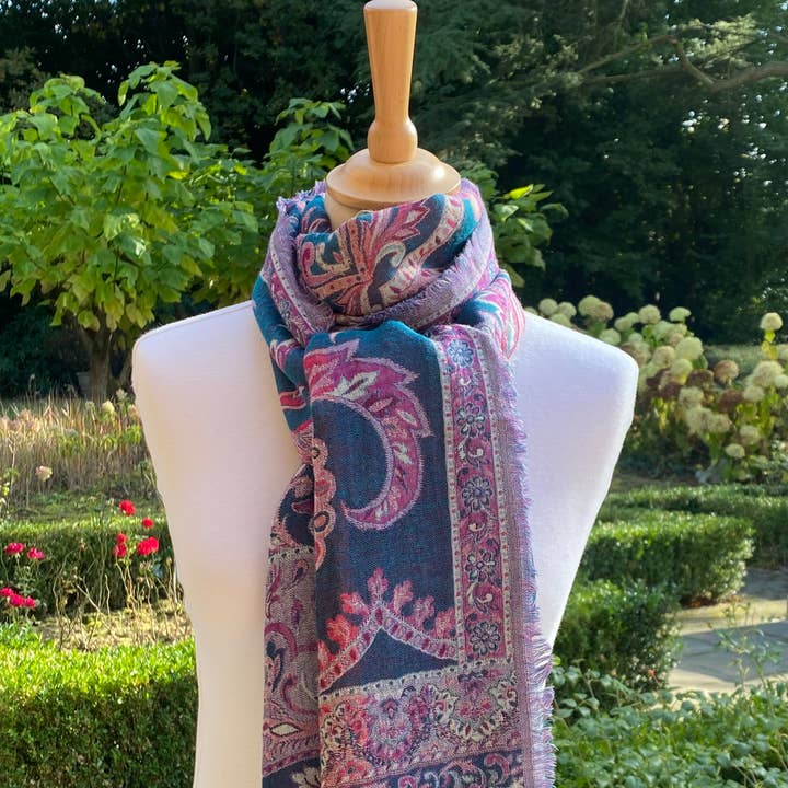 DIWALI PARIS – Großhandel Schal – Damen – KANDY SCHAL - 50% WOLLE / 50% SEIDE1