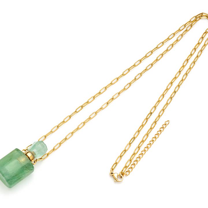 Bijoux 7bis - Wholesale Pendant/Charm Necklace - Steel Necklace Rectangle Perfume Bottle3