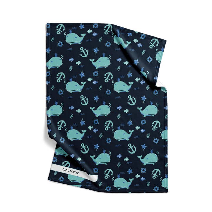 Ontvangende deken: groene walvis voor wholesale door Sam and Zoey