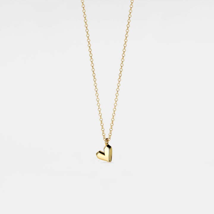 Fin halskæde med hjertevedhæng i 925 sterlingsølv for engroshandel hos Perimade & Co. LLC