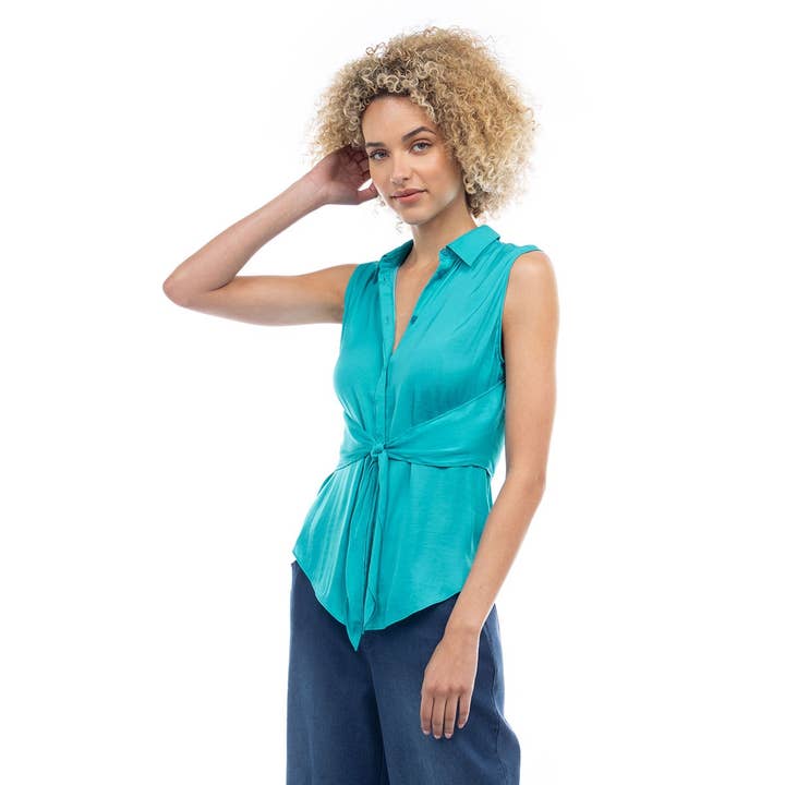 Naked Zebra - Wholesale Tank Top - Women's - Sleeveless Shirt With Front Node Detail