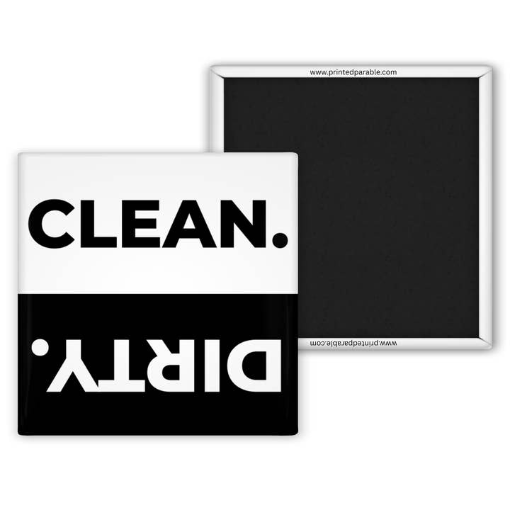 Clean/Dirty magnet for wholesale by Printed Parable