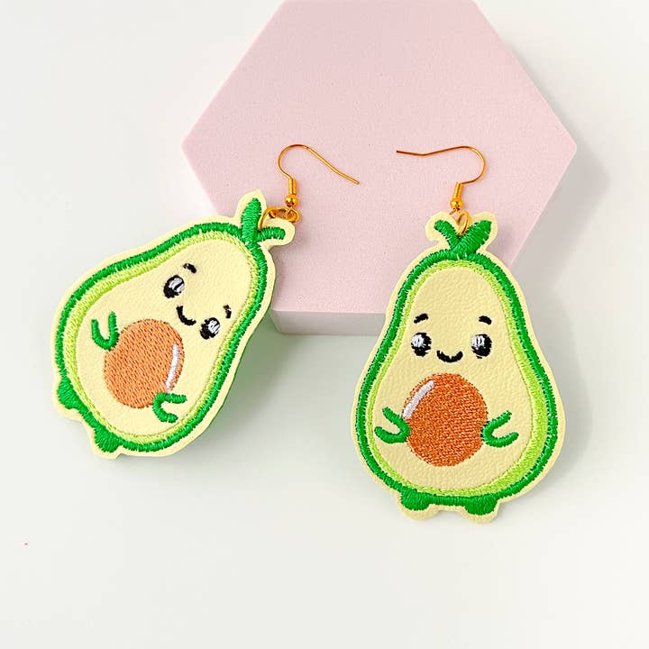 Chibi Avocado Earrings Fruit Jewelry Summer Accessories for wholesale by Kawaii Hair Candy