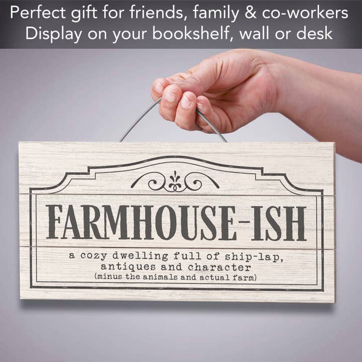 Conimar Promotions - Wholesale Sign - "Farmhouse-ish" Decorative Slatted Pallet Wood Sign 12" x 6"3