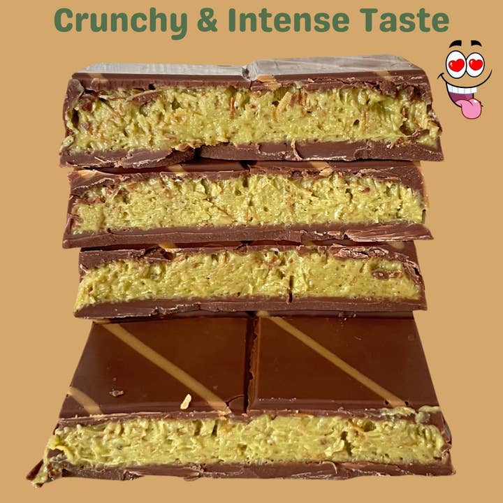 CosyDecorArt - Wholesale Chocolate Bar - Dubai Chocolate Crunchy Kunafa Pistachio Bar 6.7 oz1