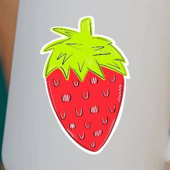 strawberry sticker, strawberry pickin’ for wholesale by on the Bayou