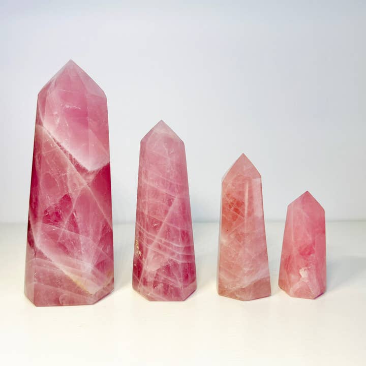 Kreateur Miami - Wholesale Spiritual Stone/Crystal - Rose Quartz Towers – 5 KG Mixed Lot | No Selection1