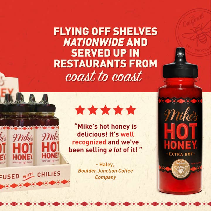 Mike's Hot Honey - Wholesale Honey - Mike's Hot Honey | Extra Hot | 6-pk | 12oz | Squeeze Bottle3