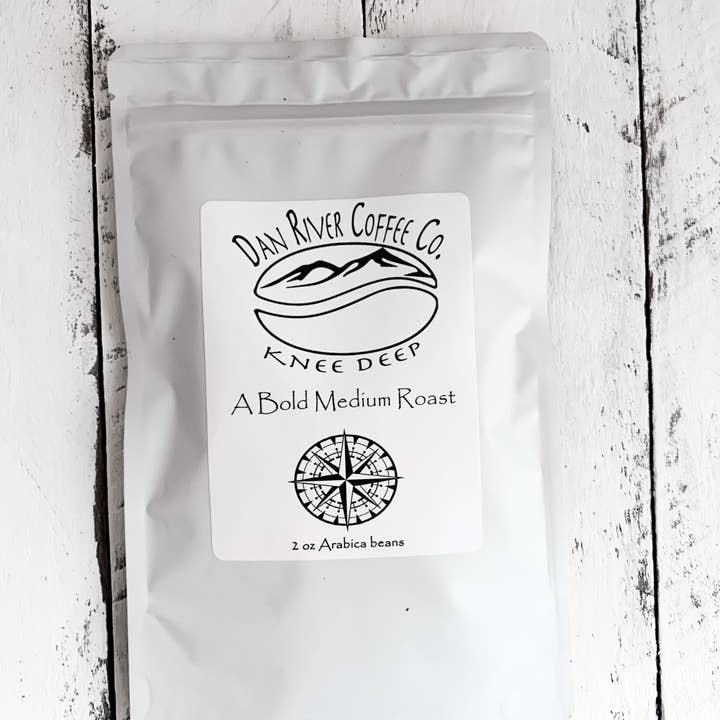 Dan River Coffee Co. - Venta al por mayor Café en grano - Knee Deep - Paquete pequeño de 2 oz