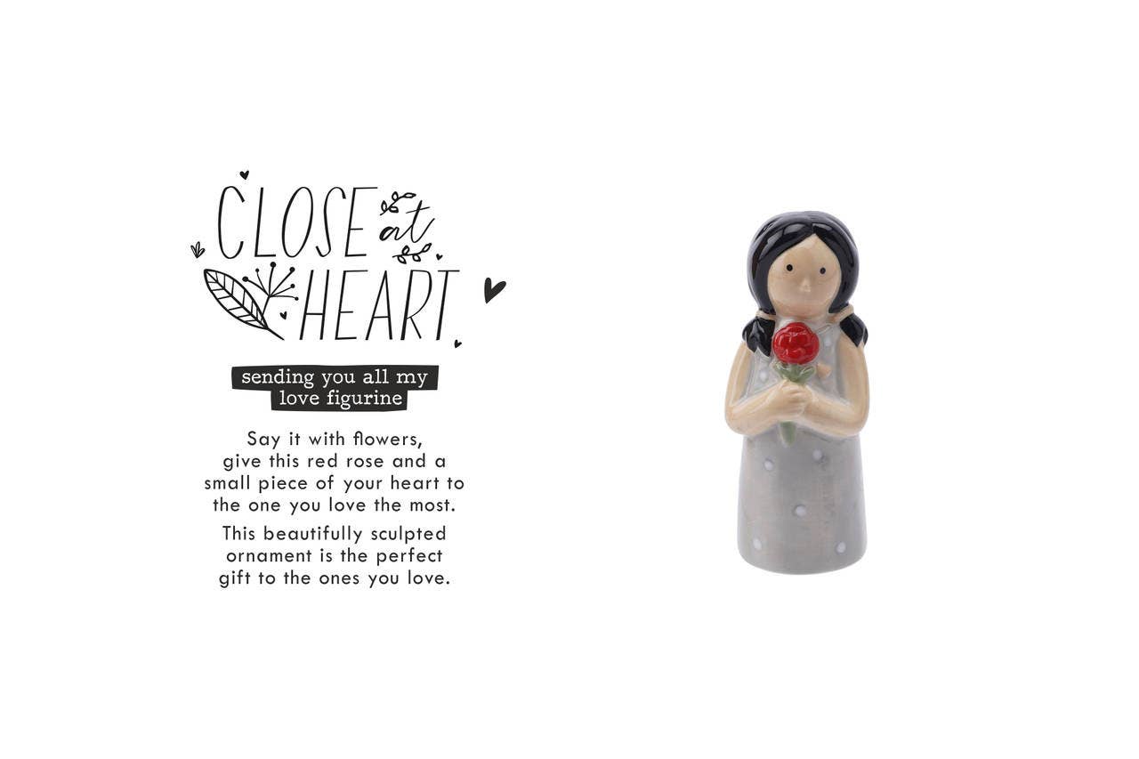 CGB Giftware - Wholesale Decorative Figurine - Close At Heart Love Flower Girl Figurine2
