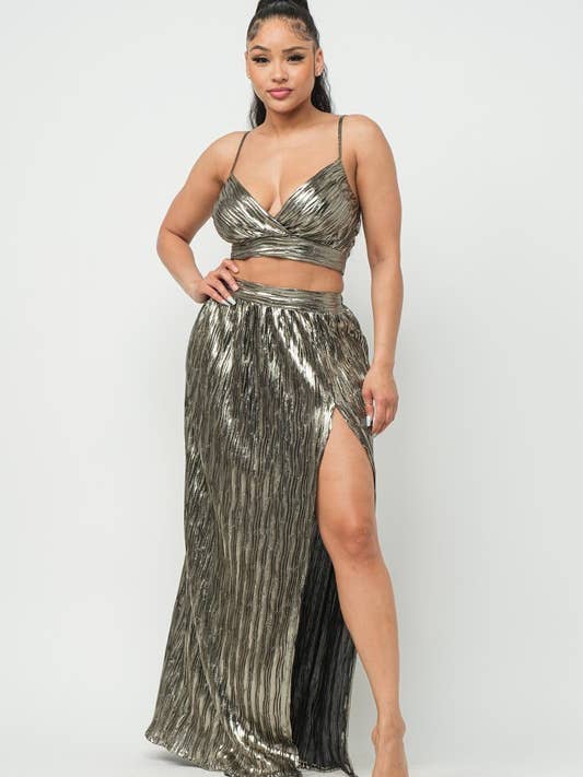 Set di maxi gonna con spacco laterale per la vendita all'ingrosso da parte di Belita Collection